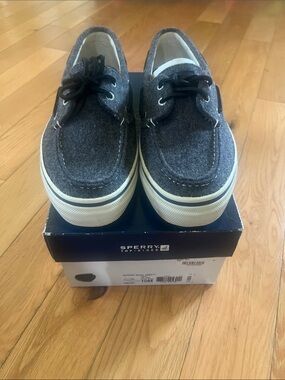 Sperry Men’s Bahama Wool Grey Boat Shoes